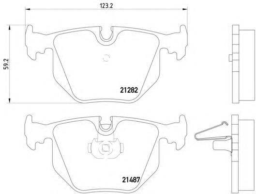 Купити 8DB355008091 HELLA Задні колодки