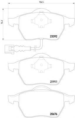 Купити 8DB355008471 HELLA Колодки гальмівні передні, дискові