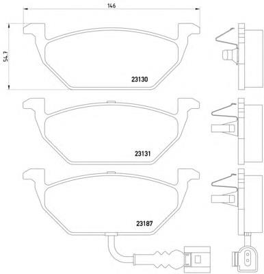 Передні тормозні колодки 8DB355008551 HELLA
