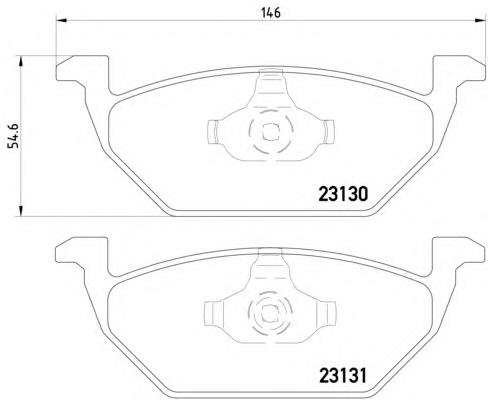 Передні тормозні колодки 8DB355008591 HELLA