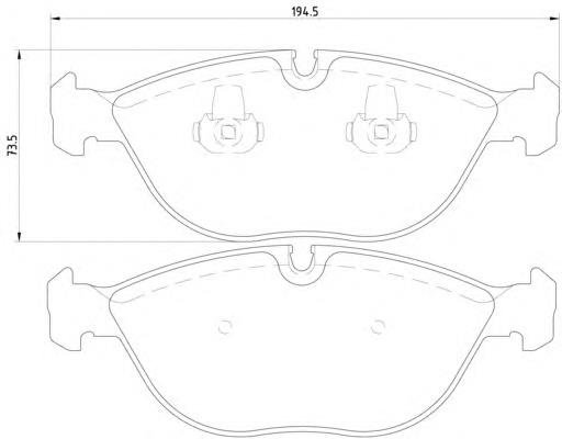 Передні тормозні колодки 8DB355008261 HELLA