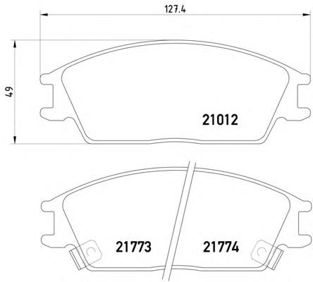 Купити 8DB355006271 HELLA Колодки гальмівні передні, дискові