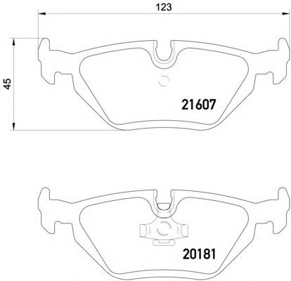 Купити 8DB355007511 HELLA Задні колодки