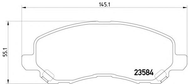 Купити 8DB355009671 HELLA Колодки гальмівні передні, дискові