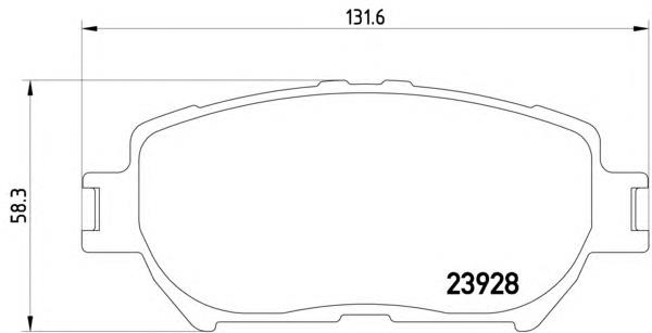 Купити 8DB355010431 HELLA Колодки гальмівні передні, дискові