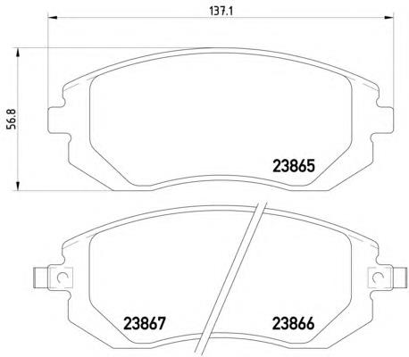 Купити 8DB355010211 HELLA Колодки гальмівні передні, дискові