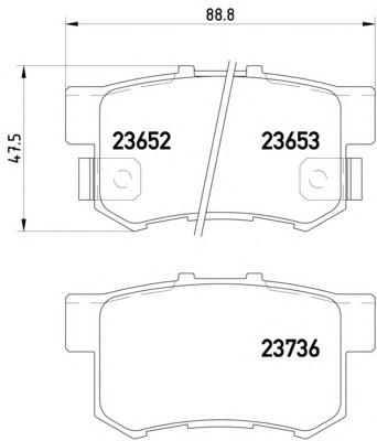 Задні гальмівні колодки HELLA 8DB355009581 ціна, від 22.80 USD