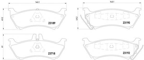 Купити 8DB355009241 HELLA Задні колодки
