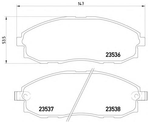 Купити 8DB355009381 HELLA Колодки гальмівні передні, дискові