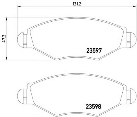 Передні тормозні колодки 8DB355009411 HELLA