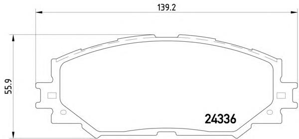 Передні тормозні колодки 8DB355006861 HELLA
