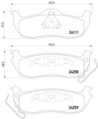 Купити 8DB355012181 HELLA Задні колодки