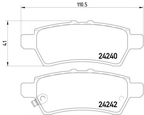 Купити 8DB355012081 HELLA Задні колодки