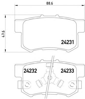 Купити 8DB355012061 HELLA Задні колодки