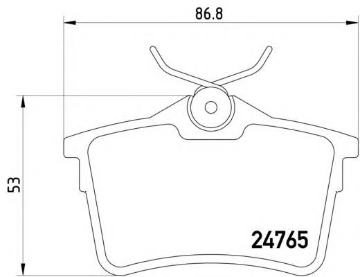 Задні гальмівні колодки 8DB355014081 HELLA