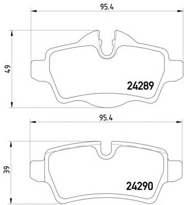 Купити 8DB355013661 HELLA Задні колодки