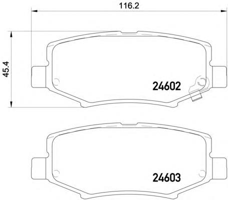 Купити 8DB355014381 HELLA Задні колодки