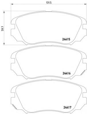 Купити 8DB355013051 HELLA Колодки гальмівні передні, дискові