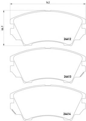 Передні тормозні колодки 8DB355013041 HELLA