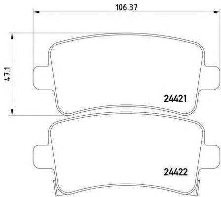 Купити 8DB355012991 HELLA Задні колодки