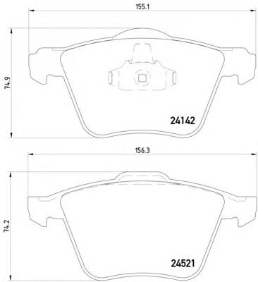 Передні тормозні колодки 8DB355013001 HELLA