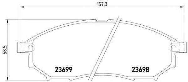 Купити 8DB355013141 HELLA Колодки гальмівні передні, дискові