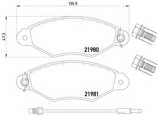 Купити 8DB355012711 HELLA Колодки гальмівні передні, дискові