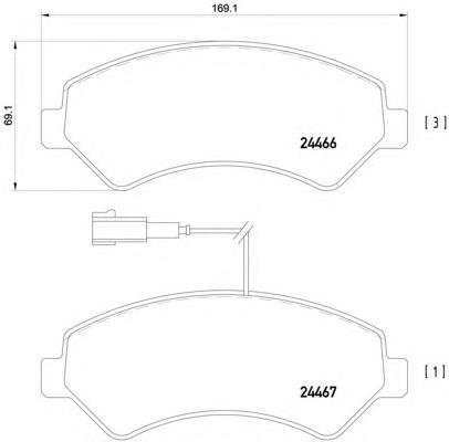 Колодки гальмівні передні, дискові 8DB355012921 HELLA