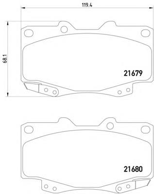 Купити 8DB355013481 HELLA Колодки гальмівні передні, дискові