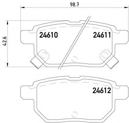 Задні дискові колодки HELLA 8DB355013581