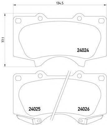 Передні тормозні колодки 8DB355010491 HELLA