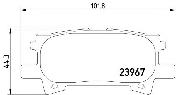 Колодки гальмові задні, дискові 8DB355010621 HELLA