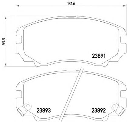 Купити 8DB355010991 HELLA Колодки гальмівні передні, дискові