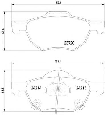 Купити 8DB355010831 HELLA Колодки гальмівні передні, дискові