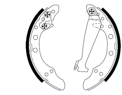 Колодки гальмові задні, барабанні 8DB355005021 HELLA