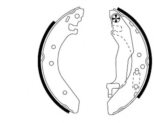 Колодки гальмові задні, барабанні 8DB355001321 HELLA