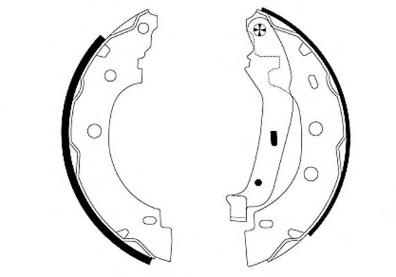 Колодки гальмові задні, барабанні HELLA 8DB355002241 ціна, від 19.92 USD