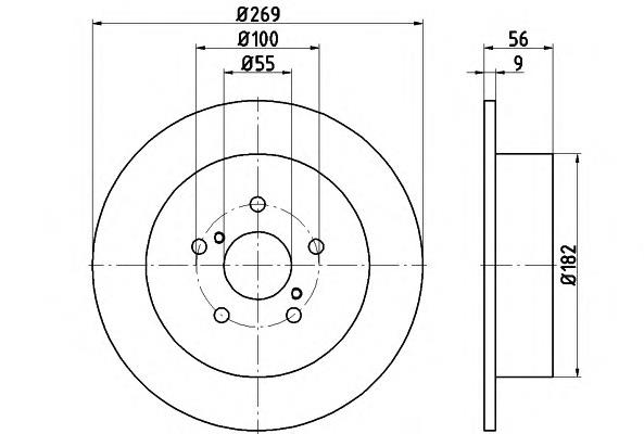 Диск гальмівний задній 8DD355114891 HELLA