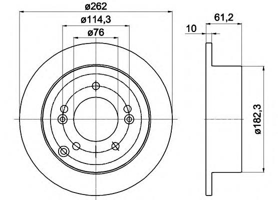 8DD355113641 HELLA диск гальмівний задній