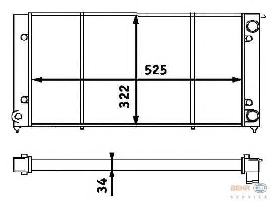 Радіатор основний HELLA 8MK376713304 ціна, від 37.82 USD
