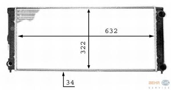 Радіатор 8MK376713351 HELLA