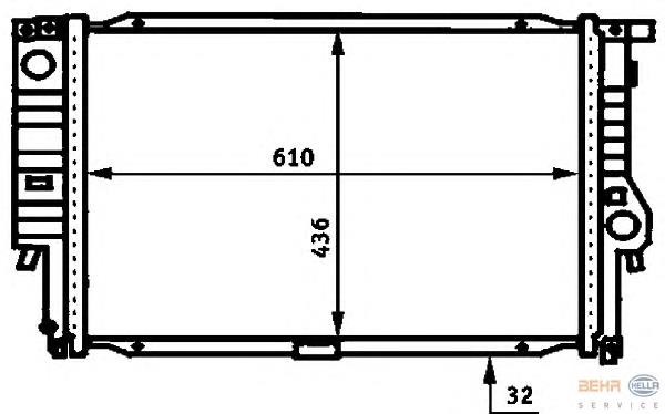 Радіатор основний HELLA 8MK376713201 ціна, від 81.72 USD