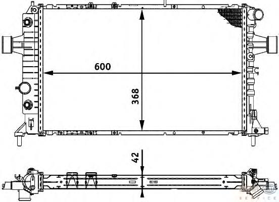 8MK376713011 HELLA Радіатор охолодження двигуна