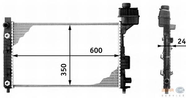Купити 8MK376713041 HELLA Радіатор двигуна