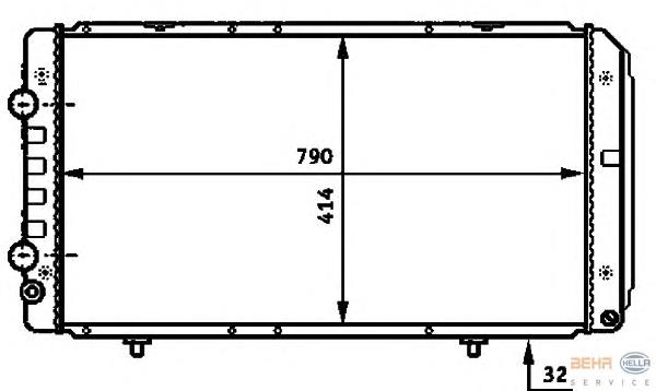 8MK376717281 HELLA Радіатор охолодження двигуна