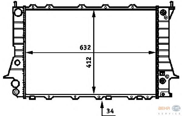 Радіатор основний HELLA 8MK376715081 ціна, від 61.22 USD