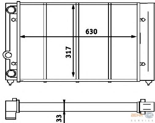 Радіатор основний HELLA 8MK376715061 ціна, від 53.20 USD