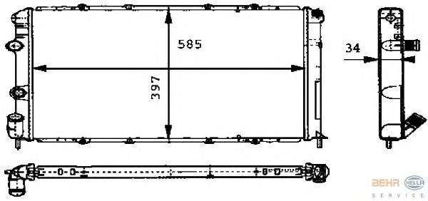 Радіатор охолодження HELLA 8MK376715531