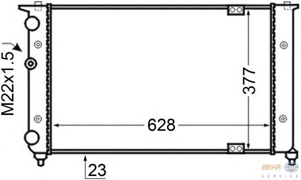 Купити 8MK376705561 HELLA Радіатор двигуна
