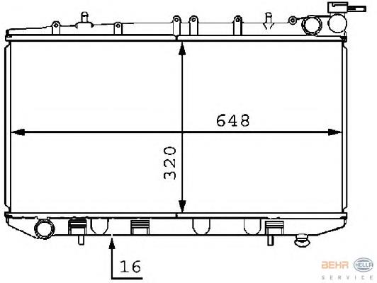 8MK376704701 HELLA Радіатор охолодження двигуна